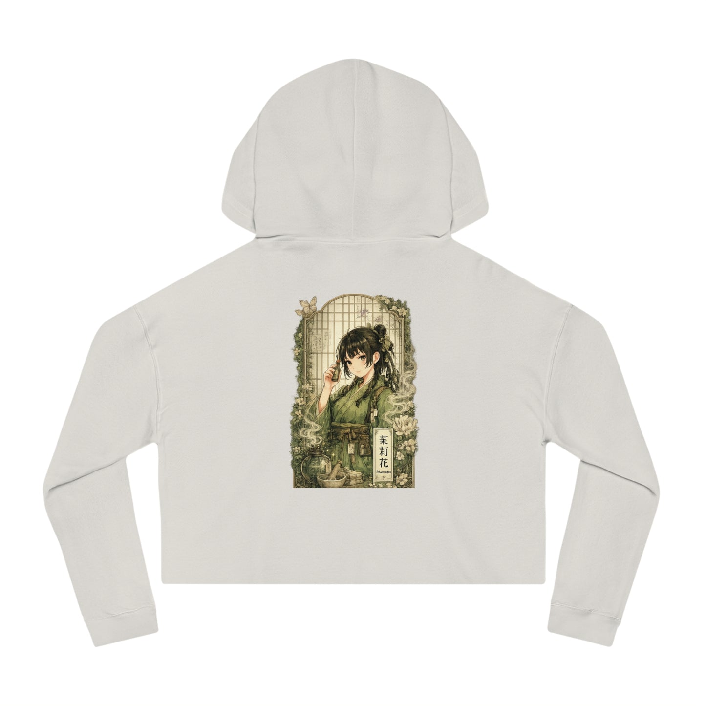 Cropped Hoodie — The Apothecary Diaries Floral Anime Graphic