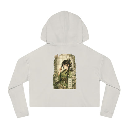 Cropped Hoodie — The Apothecary Diaries Floral Anime Graphic
