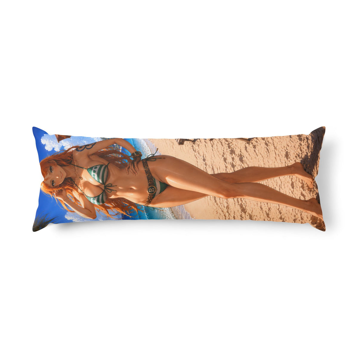 Nami One Piece Beach Bikini Girl Body Pillow — Summer Vibes Decorative Body Pillow