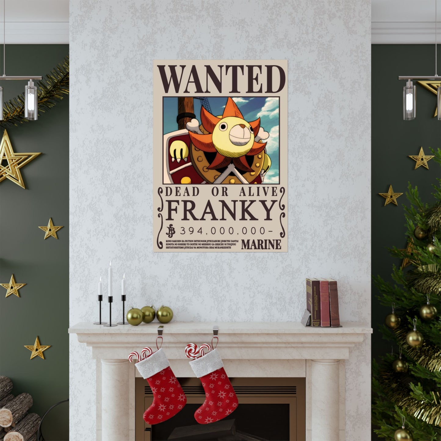 Wanted Poster Matte Vertical Poster — "Franky" Dead or Alive Vintage Anime Print
