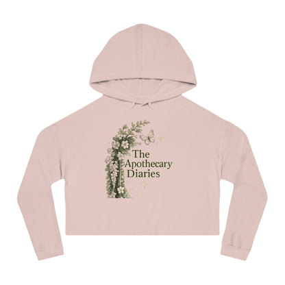 Cropped Hoodie — The Apothecary Diaries Floral Anime Graphic