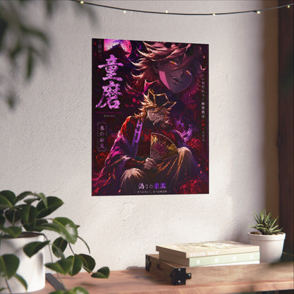Anime Villain Poster — Matte Vertical Demon King Art Print