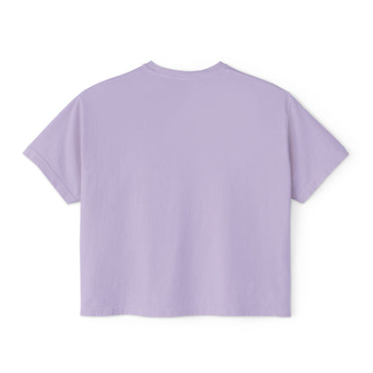 Anime Elf Portrait Boxy Tee — White Women’s Cropped Graphic Shirt