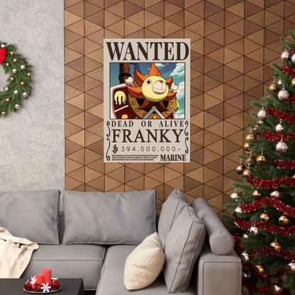 Wanted Poster Matte Vertical Poster — "Franky" Dead or Alive Vintage Anime Print