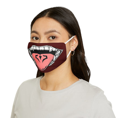 Vampire Bite Tongue Face Mask — Gothic Halloween Polyester Mask
