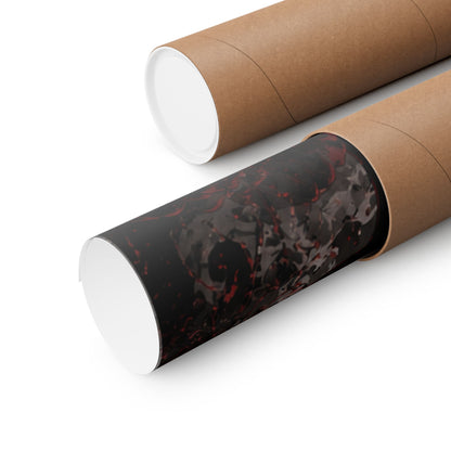 Matte Vertical Poster — Dark Anime Mob Boss Design with Japanese Text