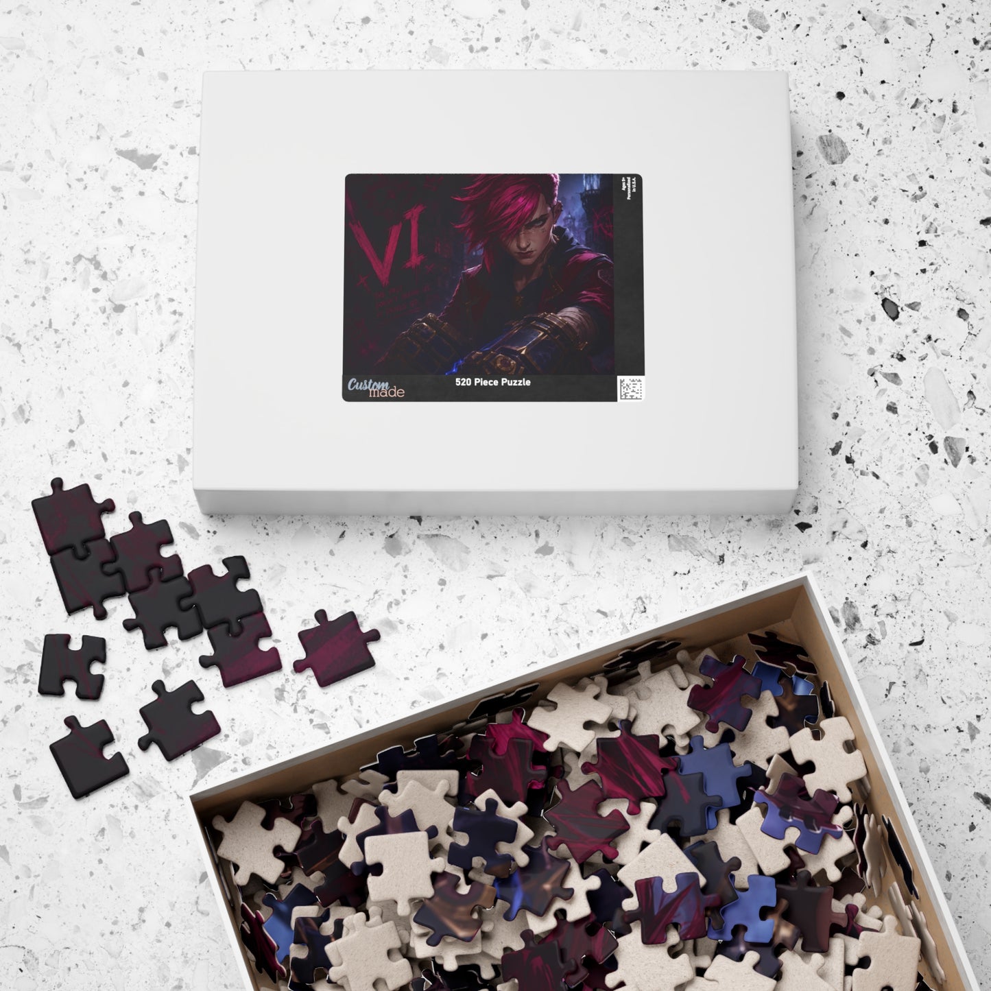 Vi Arcane Dark Cyberpunk Character Jigsaw Puzzle — 110/252/520-Piece