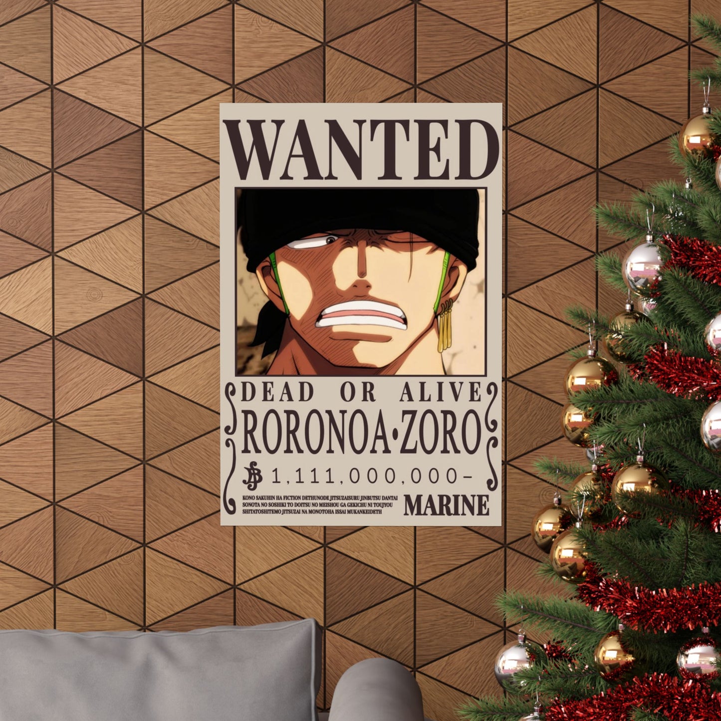Wanted Poster Poster — Roronoa Zoro "Dead or Alive" Matte Vertical Print
