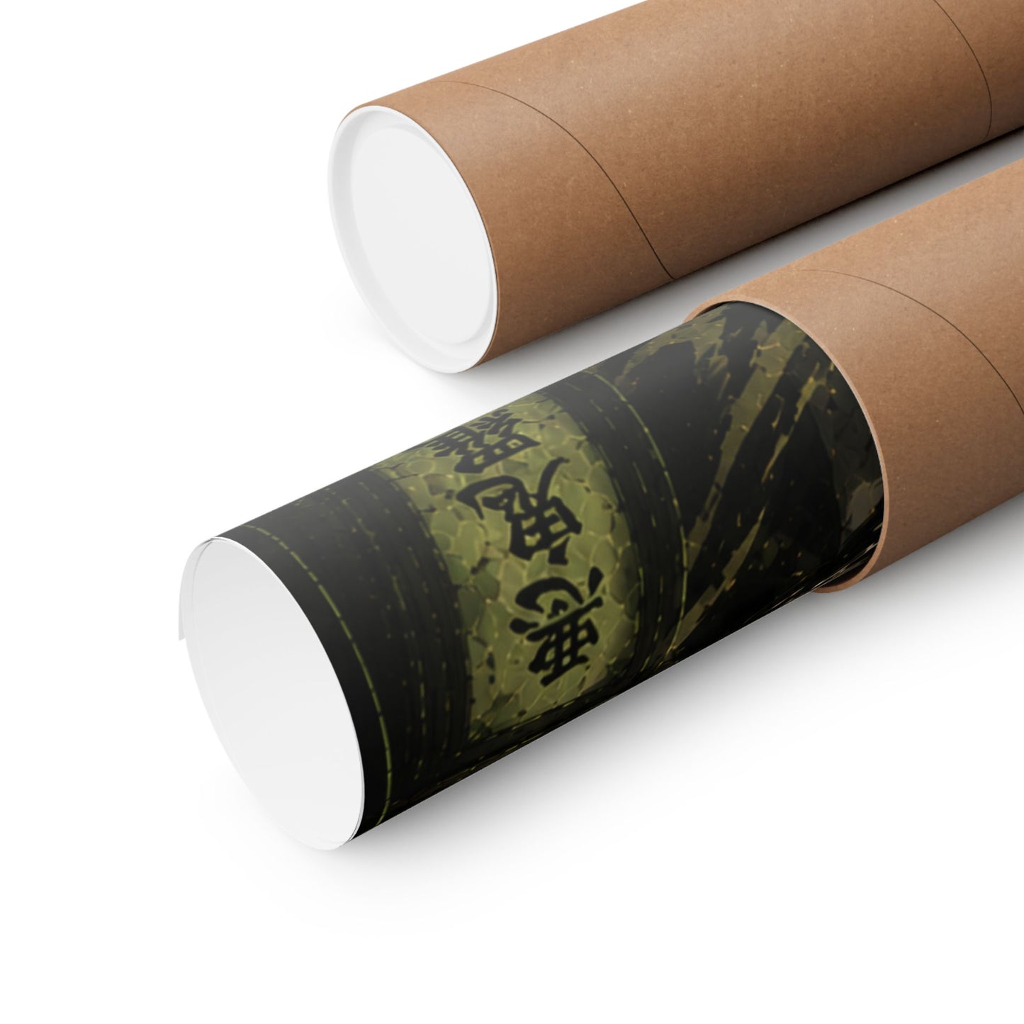 Anime Character Matte Vertical Poster — Prayerful Warrior Illustration (Japanese Text)