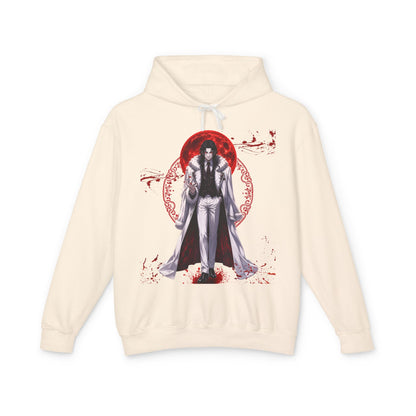 Vampire Prince Hoodie — Gothic Red Moon Graphic Pullover
