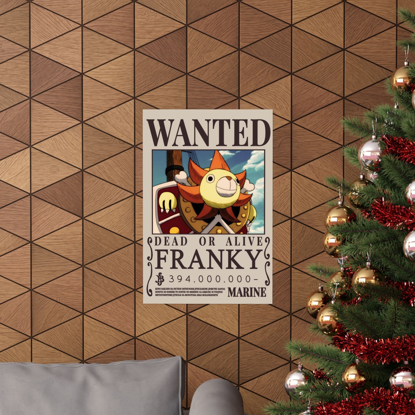 Wanted Poster Matte Vertical Poster — "Franky" Dead or Alive Vintage Anime Print