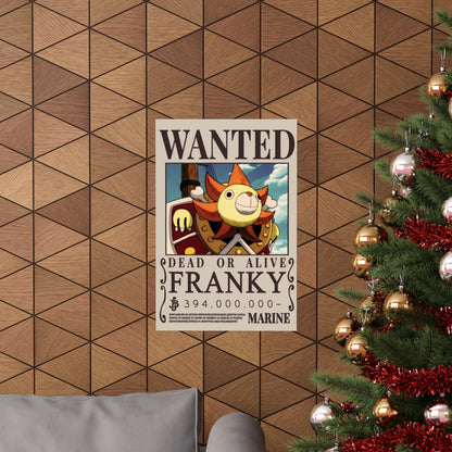 Wanted Poster Matte Vertical Poster — "Franky" Dead or Alive Vintage Anime Print