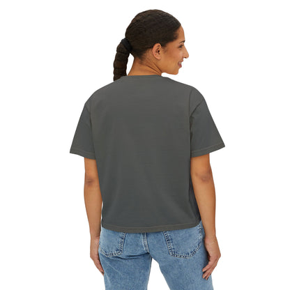 Anime Elf Portrait Boxy Tee — White Women’s Cropped Graphic Shirt