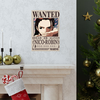 WANTED Nico Robin Poster — Anime Wanted Poster Matte Print