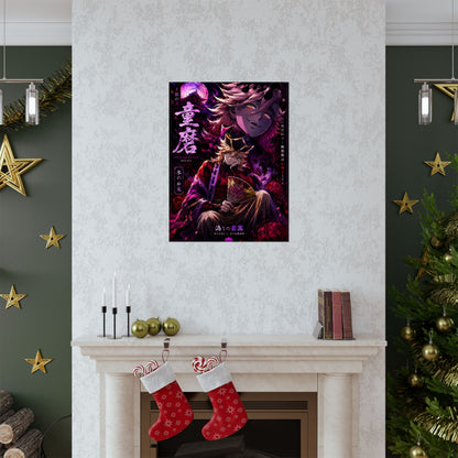 Anime Villain Poster — Matte Vertical Demon King Art Print