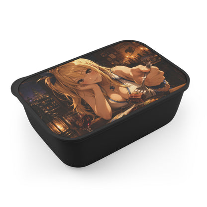 Lucy Heartfilia Fairy tail Anime Girl Bento Box with Utensils — PLA Lunchbox with Band