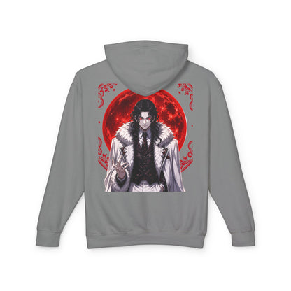 Vampire Prince Hoodie — Gothic Red Moon Graphic Pullover