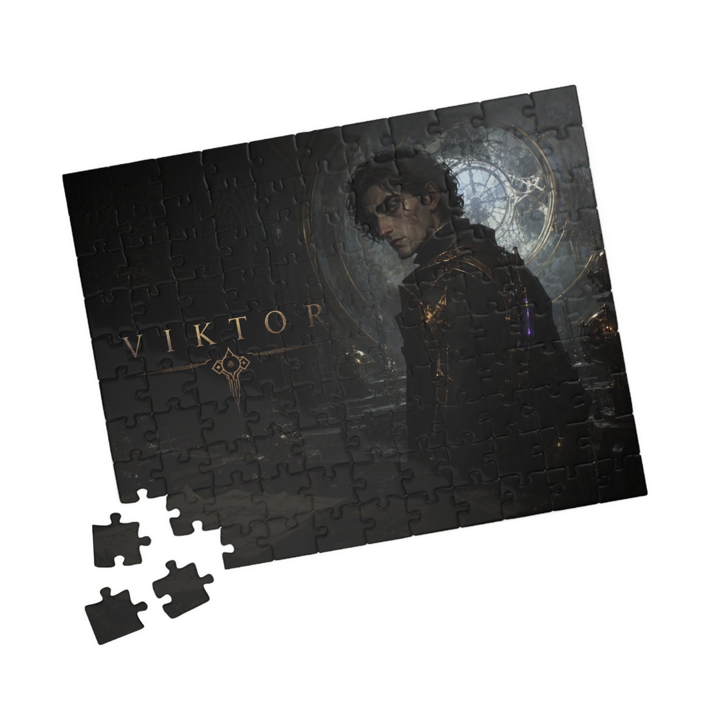 Viktor Arcane Dark Fantasy Puzzle — Gothic Portrait Jigsaw (110–520 pcs)