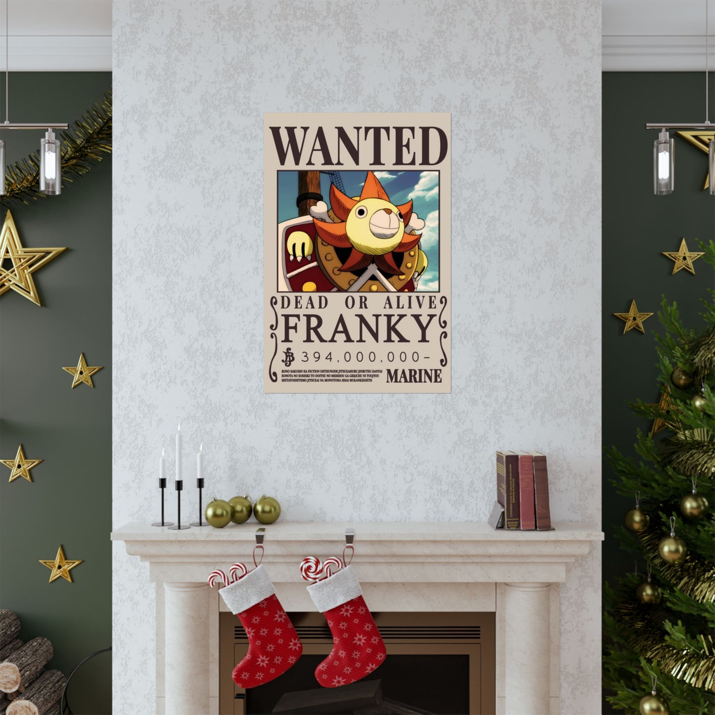 Wanted Poster Matte Vertical Poster — "Franky" Dead or Alive Vintage Anime Print