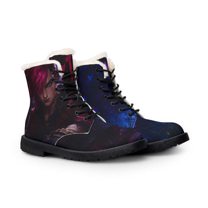 Arcane Sisters Jinx Vi Cosmic Warrior Fur-Lined Leather Boots