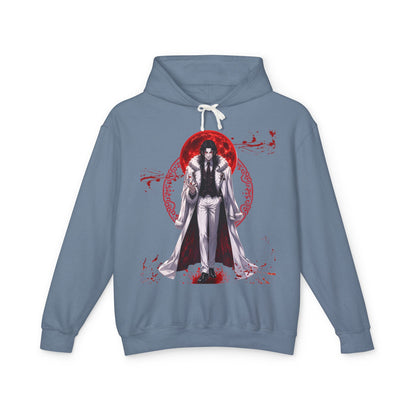 Vampire Prince Hoodie — Gothic Red Moon Graphic Pullover
