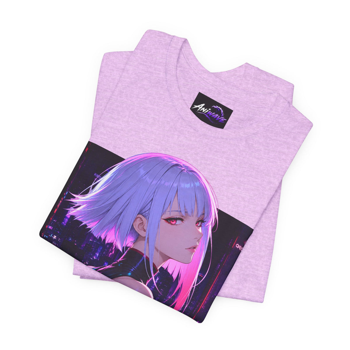 Anime Cyberpunk Girl T-Shirt — Neon Futuristic Art Tee
