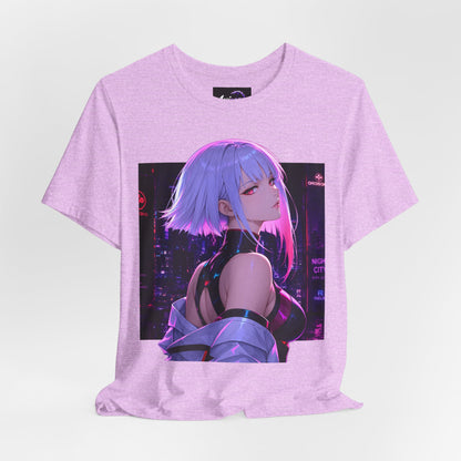 Anime Cyberpunk Girl T-Shirt — Neon Futuristic Art Tee