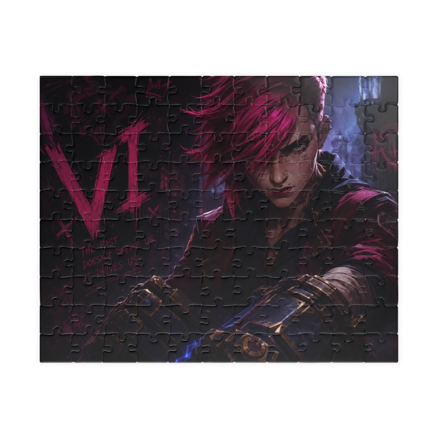 Vi Arcane Dark Cyberpunk Character Jigsaw Puzzle — 110/252/520-Piece