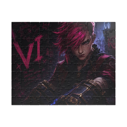 Vi Arcane Dark Cyberpunk Character Jigsaw Puzzle — 110/252/520-Piece