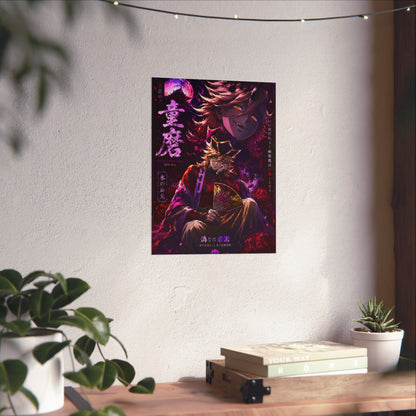 Anime Villain Poster — Matte Vertical Demon King Art Print