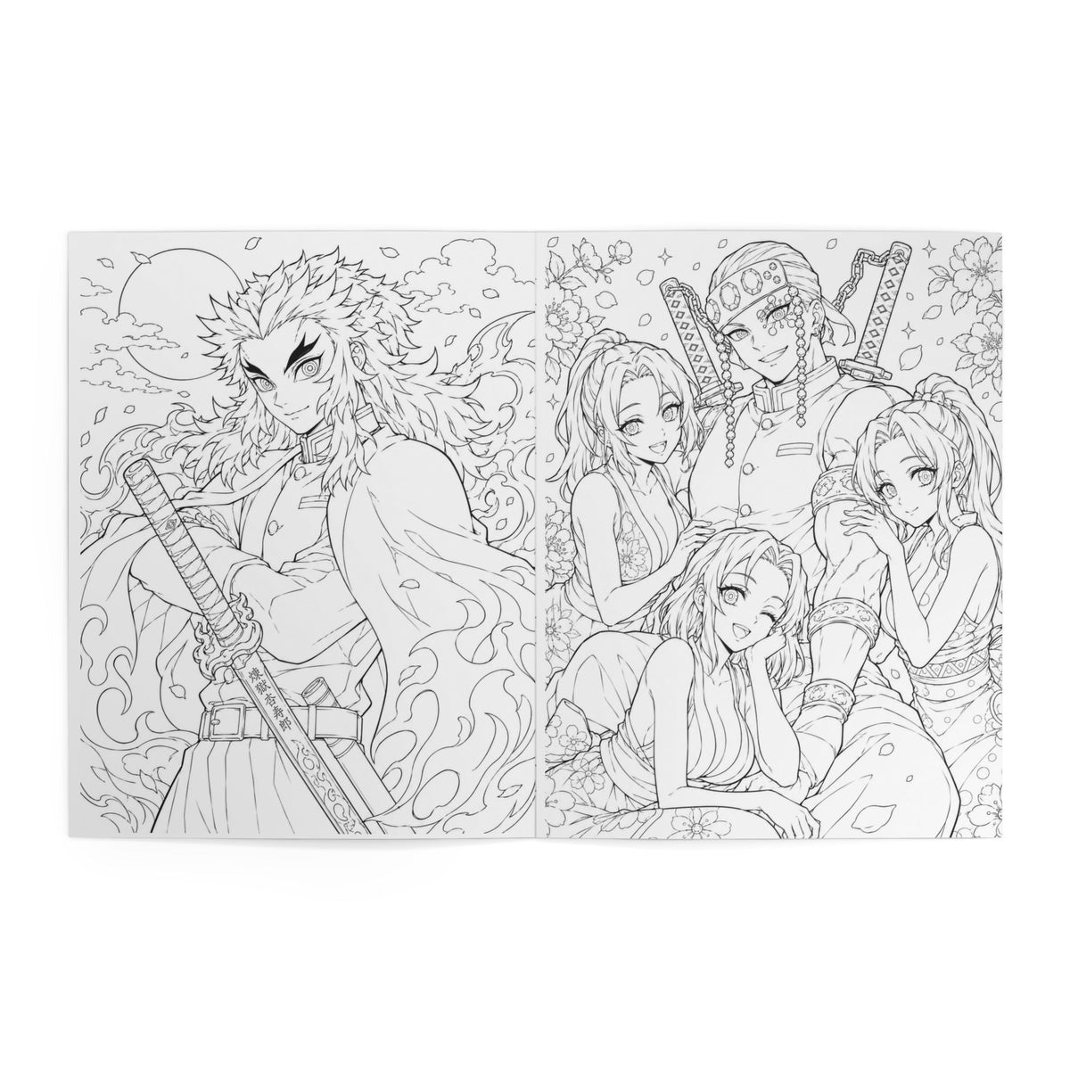 Demon Slayer Anime Coloring Book — Demon Slayer Heroes Illustrated Coloring Book