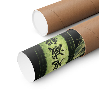 Anime Matte Vertical Poster — Wind Hashira Character Art (Japanese Text)