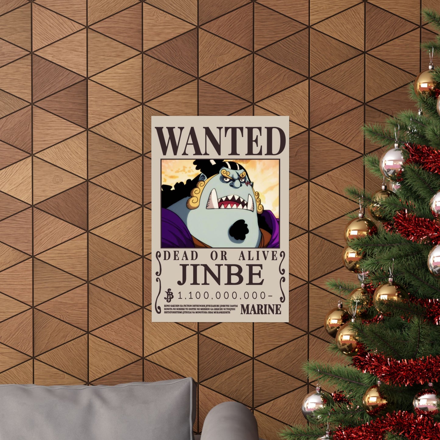 Wanted Poster Matte Vertical Poster — "JINBE" Dead or Alive Anime Wall Art