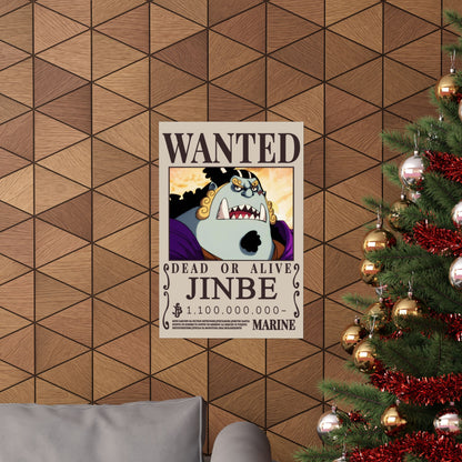 Wanted Poster Matte Vertical Poster — "JINBE" Dead or Alive Anime Wall Art