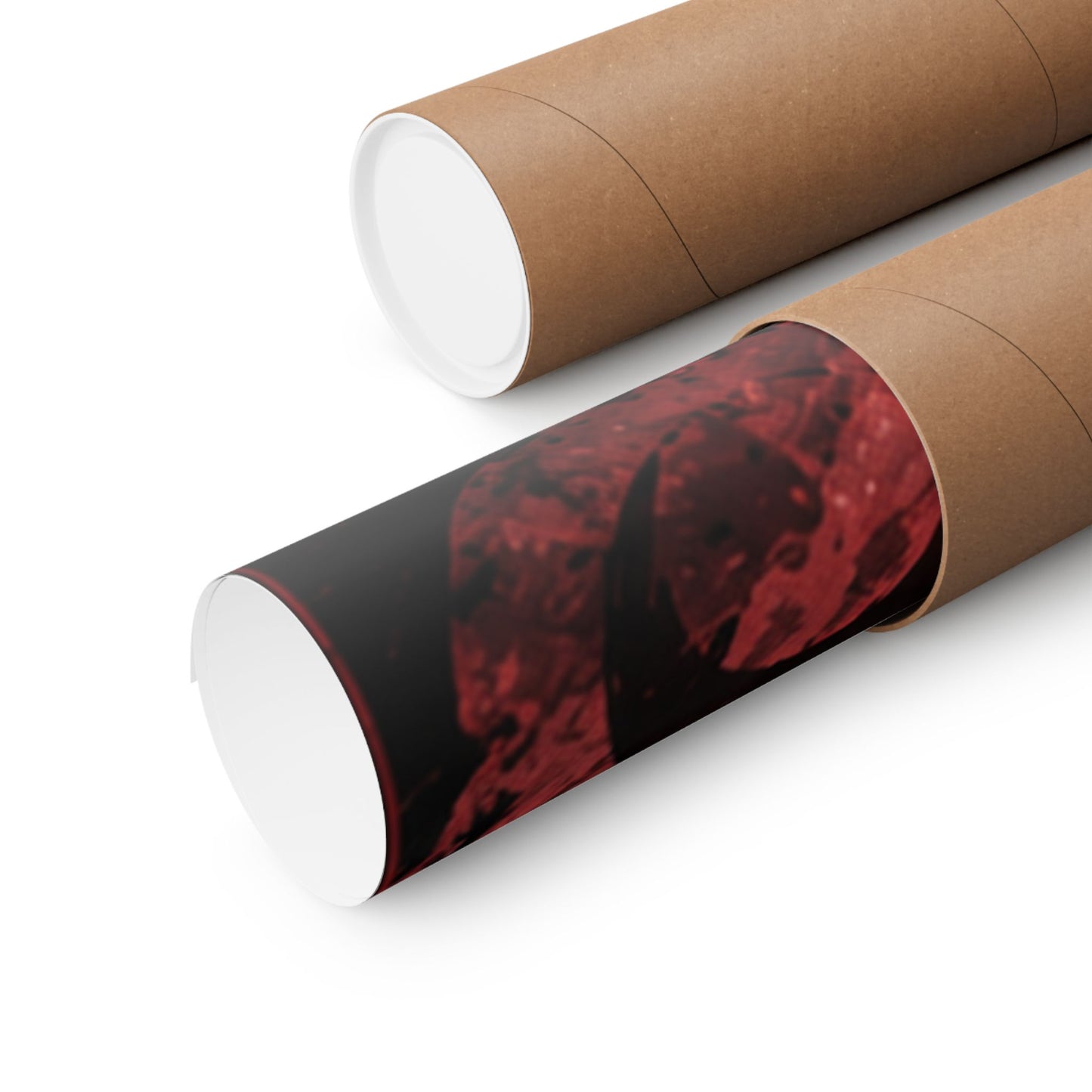 Demon Slayer Matte Vertical Poster — Dark Red Tanjiro Six-Eyes Anime Art