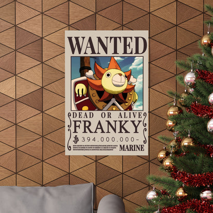 Wanted Poster Matte Vertical Poster — "Franky" Dead or Alive Vintage Anime Print