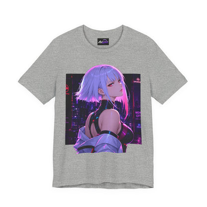 Anime Cyberpunk Girl T-Shirt — Neon Futuristic Art Tee