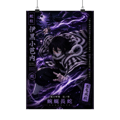 Matte Poster — Dark Anime Snake Spirit Design (Vertical)