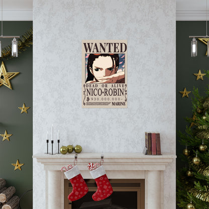 WANTED Nico Robin Poster — Anime Wanted Poster Matte Print