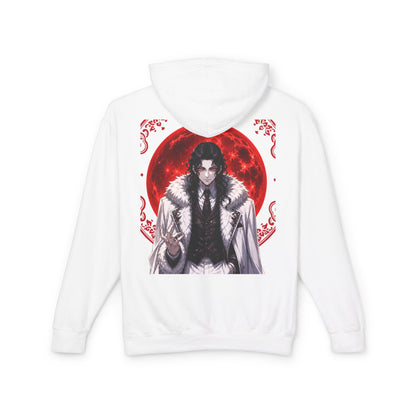 Vampire Prince Hoodie — Gothic Red Moon Graphic Pullover