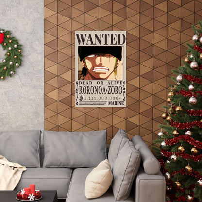 Wanted Poster Poster — Roronoa Zoro "Dead or Alive" Matte Vertical Print