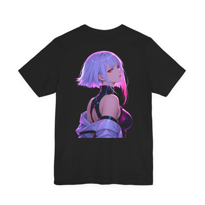 Anime Cyberpunk Girl T-Shirt — Neon Futuristic Art Tee