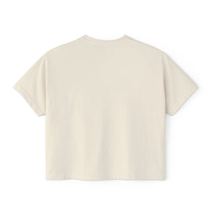 Anime Elf Portrait Boxy Tee — White Women’s Cropped Graphic Shirt