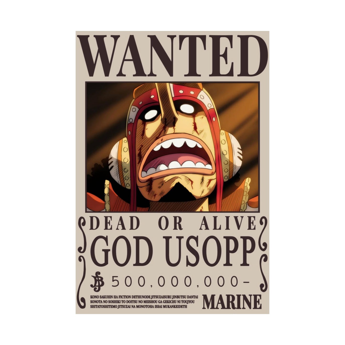 Wanted "God Usopp" Matte Poster — One Piece Wanted Poster Wall Art