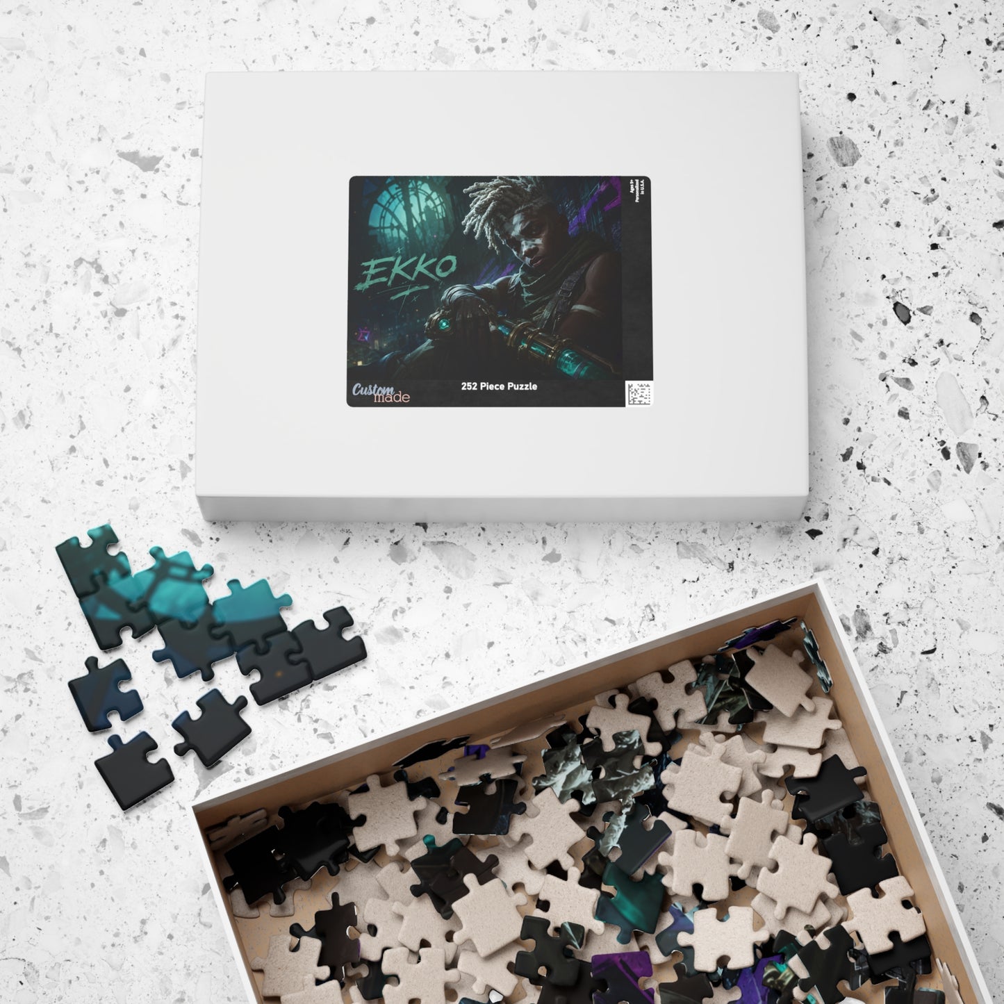 Ekko Arcane Neon Night Jigsaw Puzzle — League-Inspired 110–520 Piece