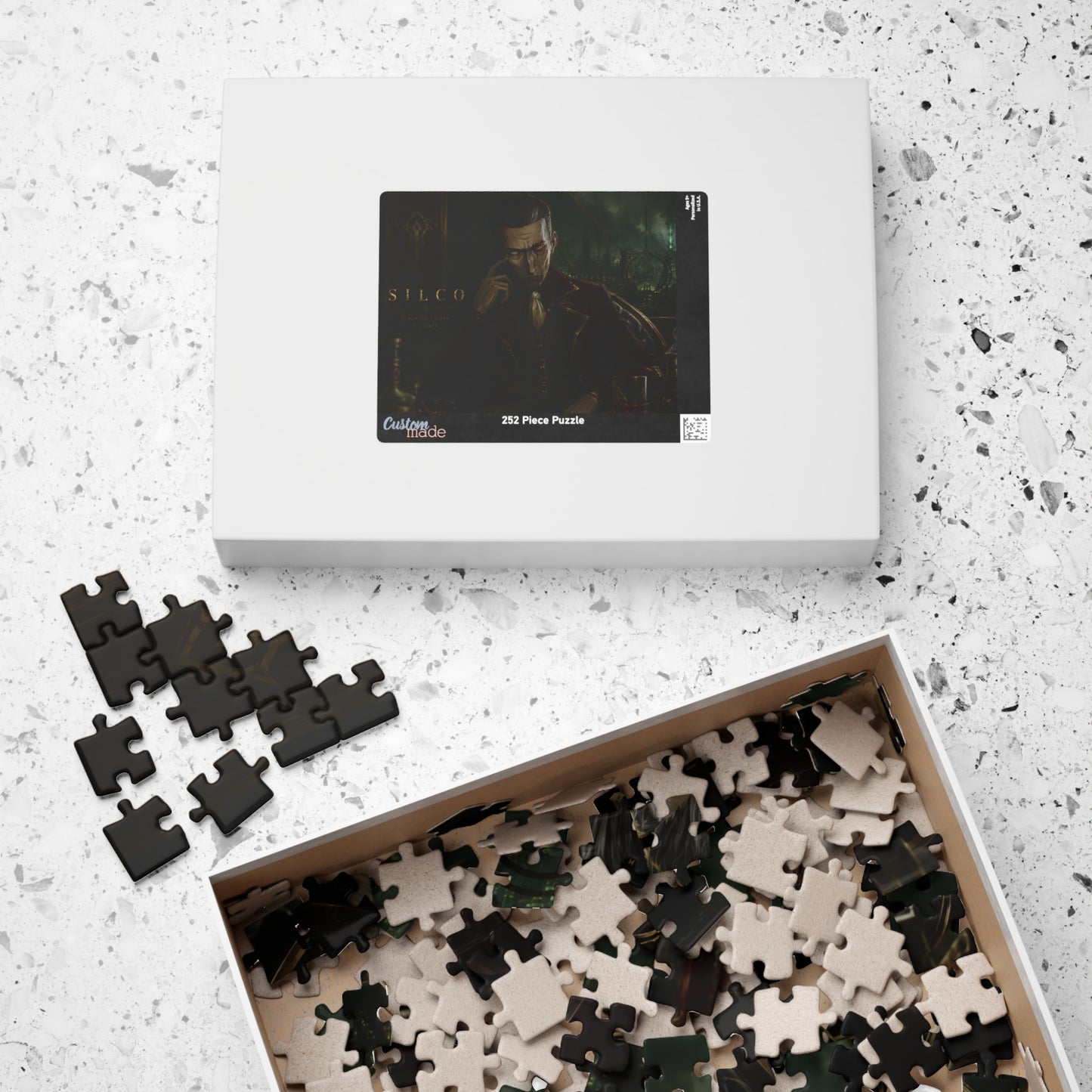 Silco Arcane Dark Gentleman Portrait Puzzle — Moody Noir 252–520 Piece Jigsaw
