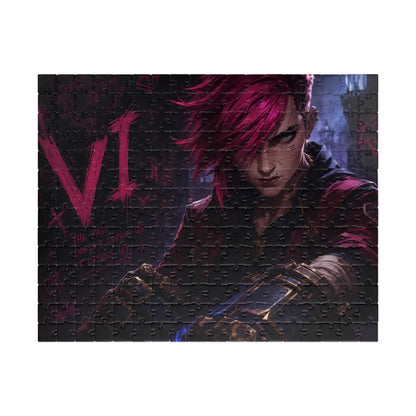Vi Arcane Dark Cyberpunk Character Jigsaw Puzzle — 110/252/520-Piece