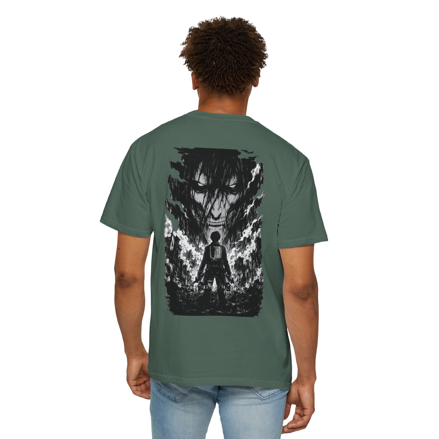 Attack on Titan Scout Regiment Tee — Eren vs Colossal Back Graphic T-Shirt