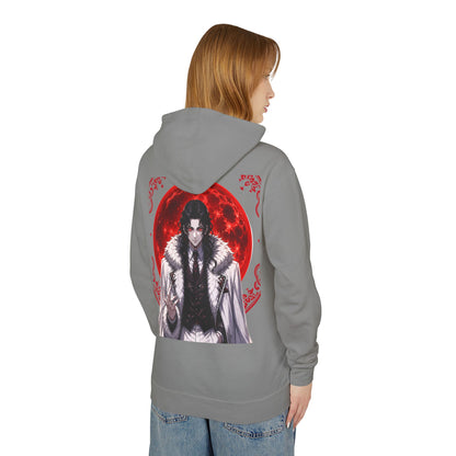 Vampire Prince Hoodie — Gothic Red Moon Graphic Pullover
