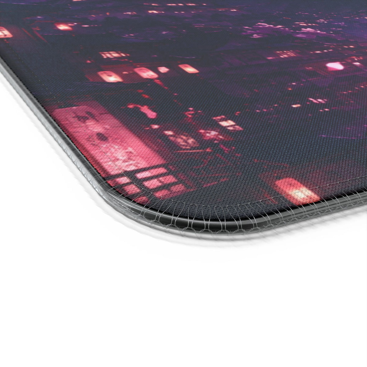 Nezuko Demon slayer LED Wireless Charging Gaming Mouse Pad — Anime Nightscape Design